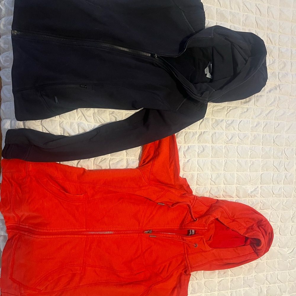 Black and Red Hooded Jackets